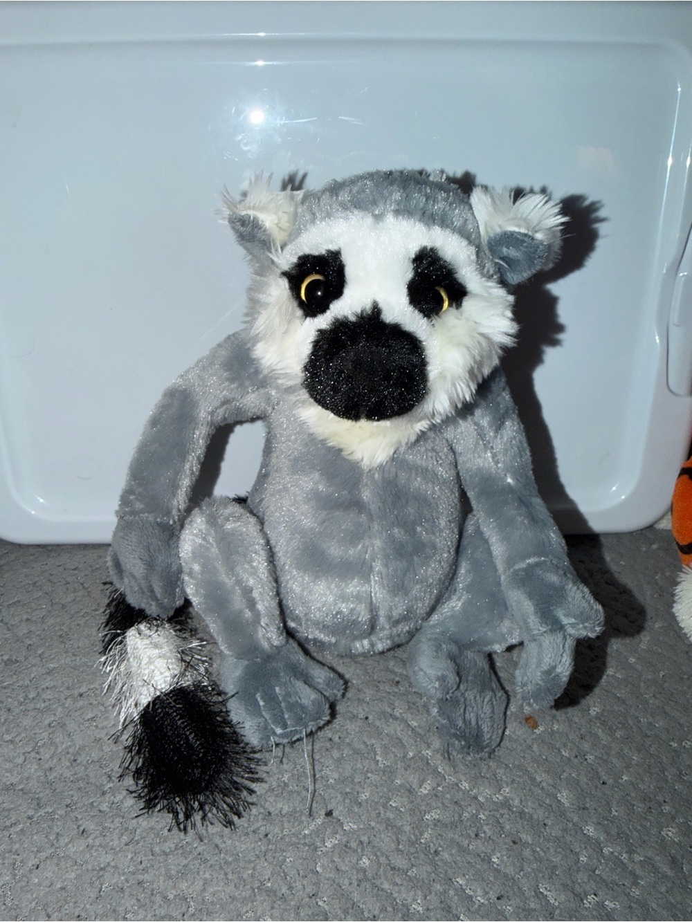 Plush Ring-Tailed Lemur Stuffed Animal - Gray